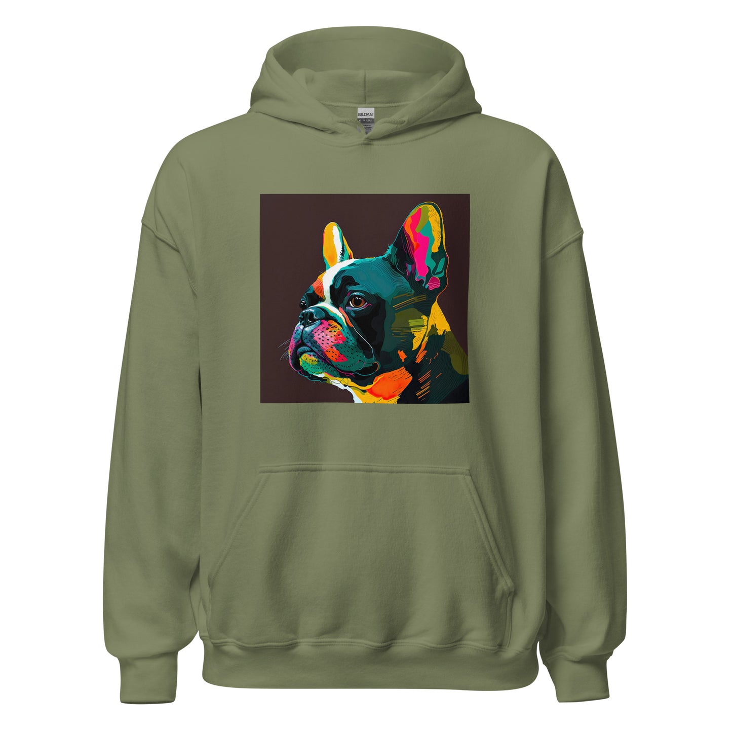 French Bulldog Boston Terrier Psychedelic Pop Art Hoodie